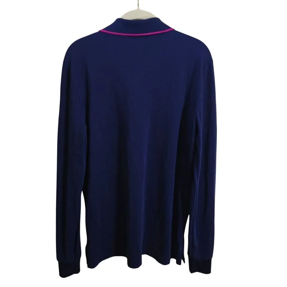 Polo Ralph Lauren Golf Long Sleeve Navy Large Polo Pony Golf Jersey Size M